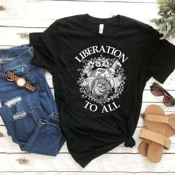 World Vegan Day Shirt Liberation To All Vegan Vegetarian Shirt For Women Men Kids Vegetarian Animal Lovers