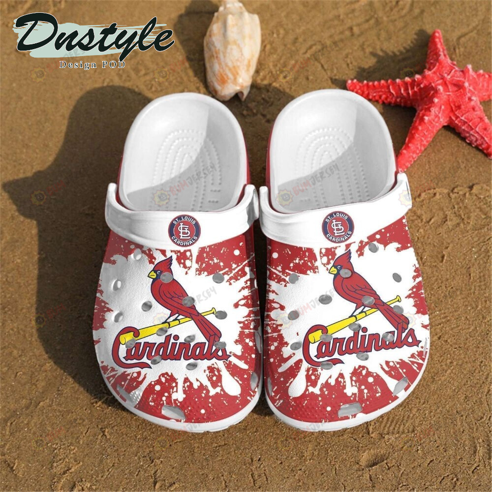 St Louis Cardinals Logo Pattern Crocs Classic Clogs Shoes In Red & White – Aop Clog