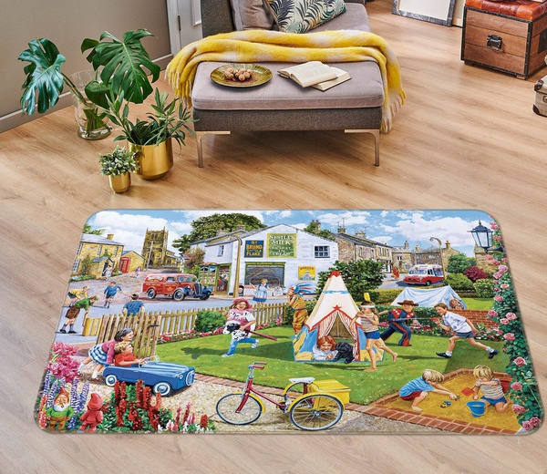 3D Anual Wild Camping Area Rug Home Decor