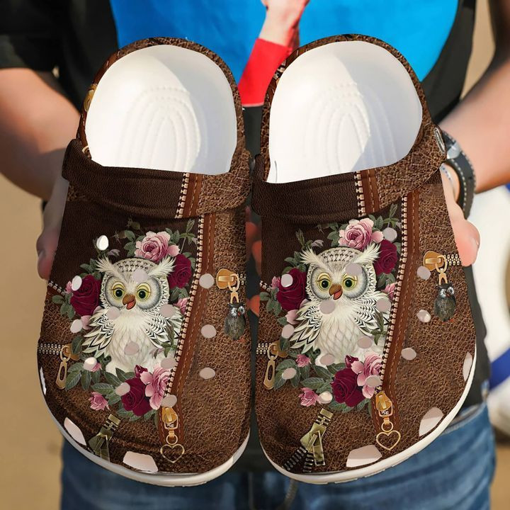 Owl And Flower Crocss Crocband Clog Comfortable For Mens Womens Classic Clog Water Shoes