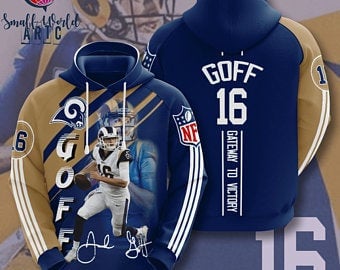 Los Angeles Rams Jared Goff 38 Unisex 3D Hoodie Gift For Fans