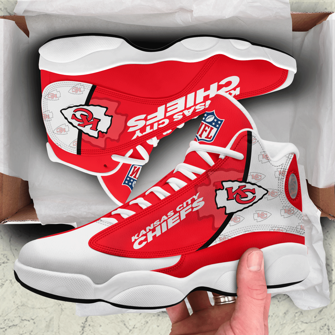 Kansas City Chiefs Ajd13 Shoes V10