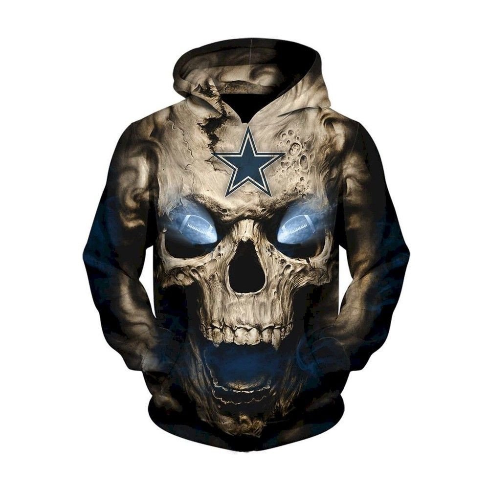 Dallas Cowboys New Skull  S1563 61 Unisex 3D Hoodie Gift For Fans