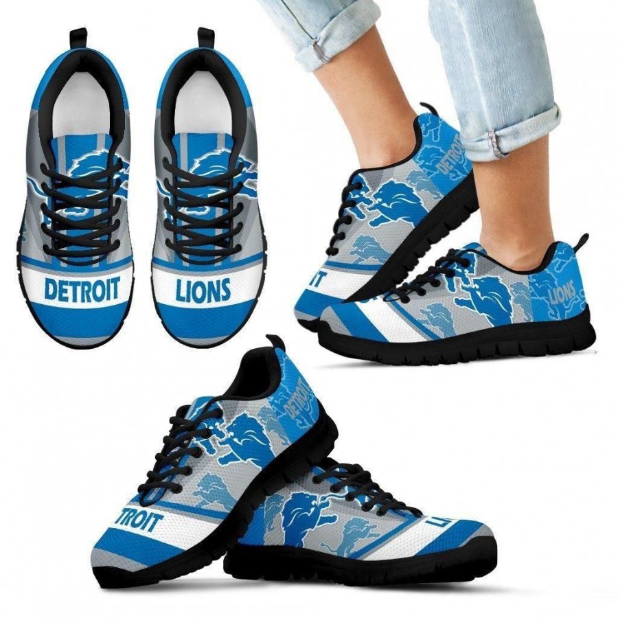 Three Impressing Point Of Logo Detroit Lions Sneakers #127