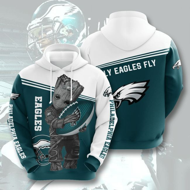 Philadelphia Eagles Long Sleeve 25 Unisex 3D Hoodie Gift For Fans