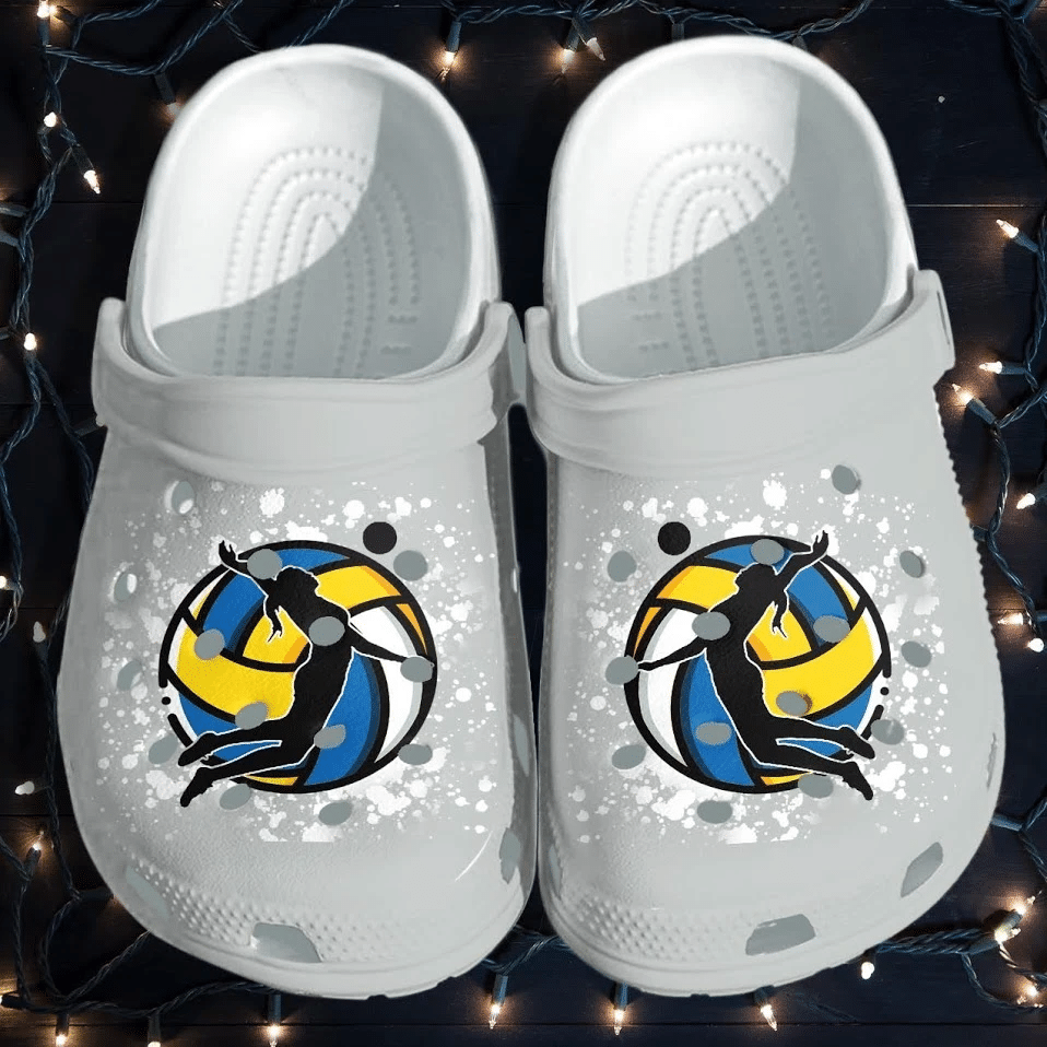 Volleyball Shoes Crocs For Women – Volleyball Beach Shoes Gifts For Wife Daughter Mothers Day