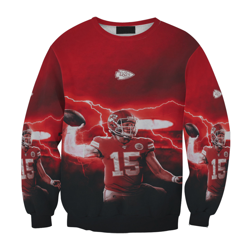 Kansas City Chiefs Patrick Mahomes 15 V3 Gift For Fan 3D Full Printing Sweatshirt