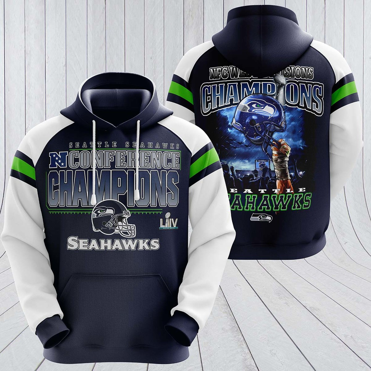 Seattle Seahawks 07 89 Unisex 3D Hoodie Gift For Fans