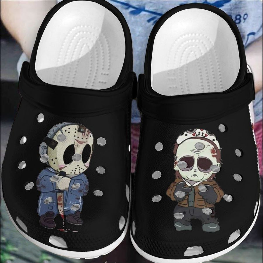 Voorhees And Michael Myers Crocs Crocband Clog Comfortable Water Shoes