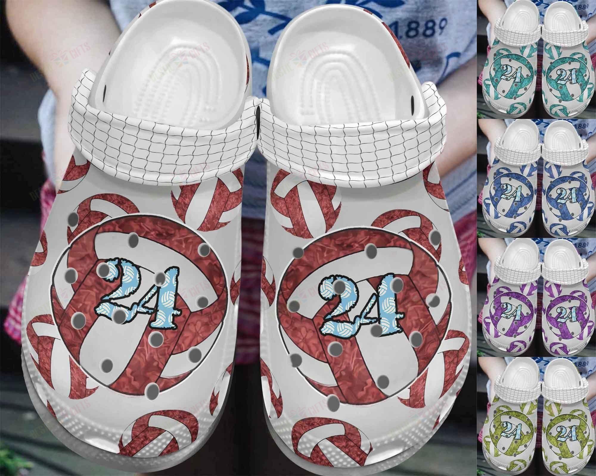 Volleyball Crocs Classic Clog Whitesole Personalized Ball Shoes