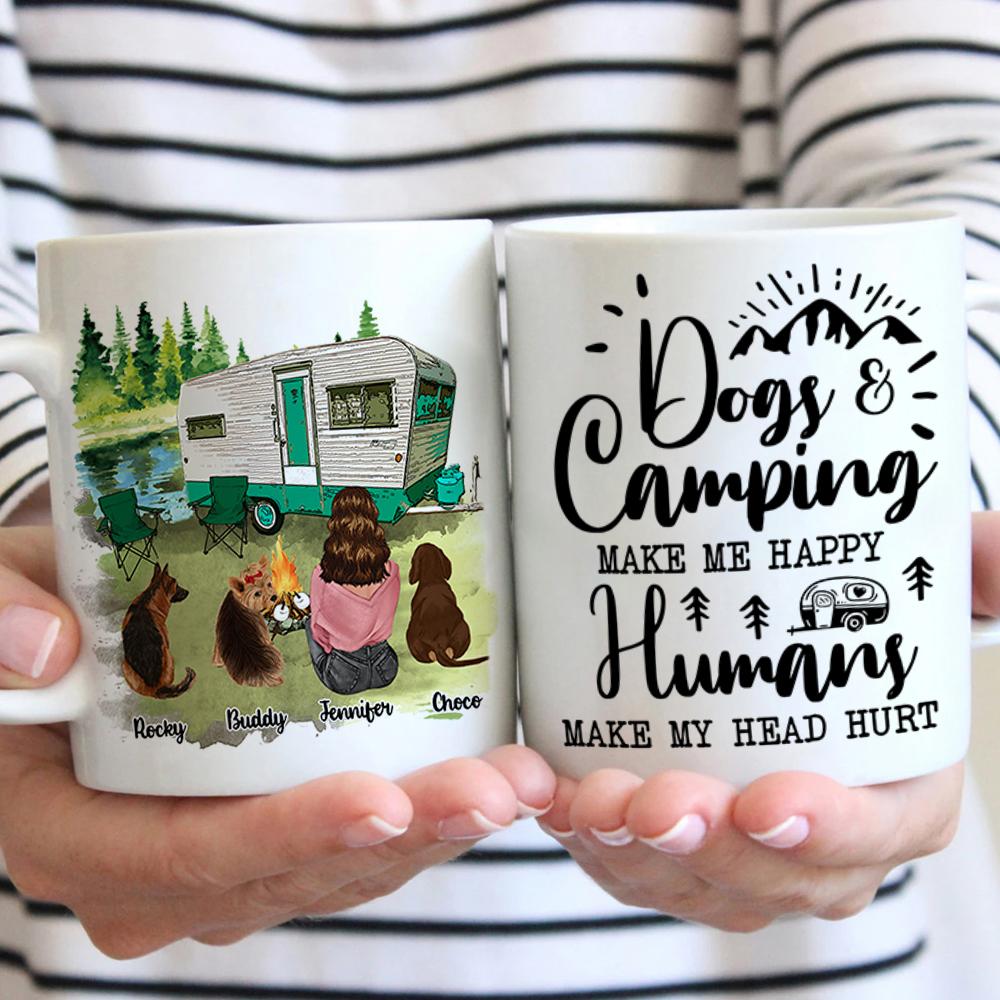 Dogs & Camping Make Me Happy – Personalized Mug