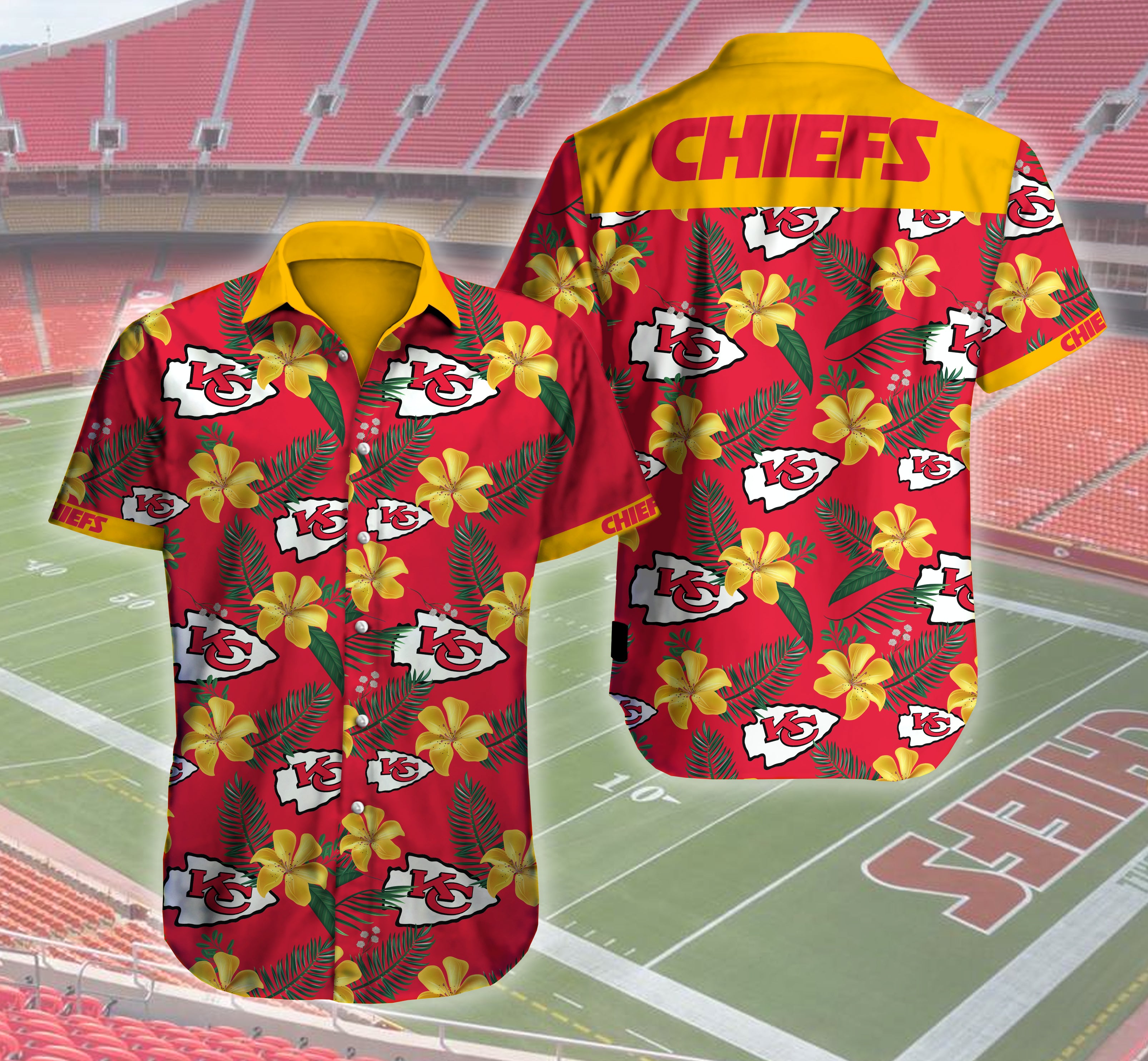 Kansas City Chiefs Football Logo Hawaiian Shirt 3D