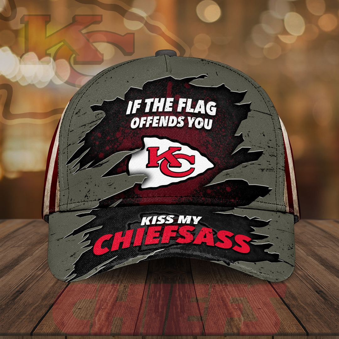 Kansas City Chiefs If The Flag Offends You Kiss My Chiefsass All Over Print 3D Classic Baseball Cap Hat