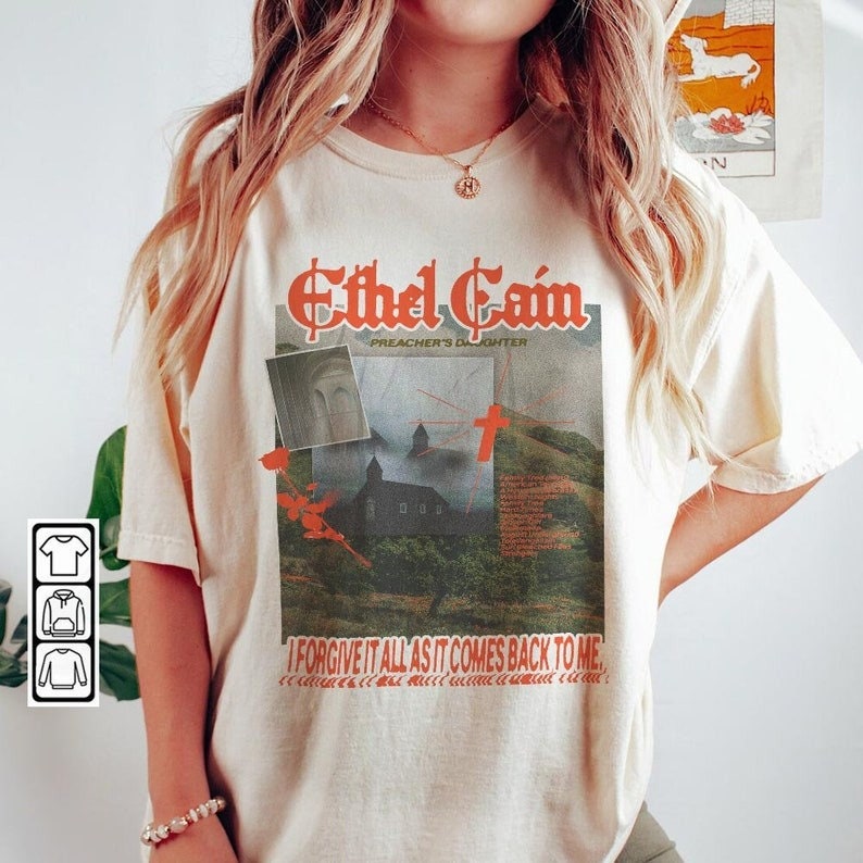 Ethel Cain Music Shirt, Preacher’S Daughter Album Merch 8, Ethel Cain Sun Bleached Inspired Bootleg 90S