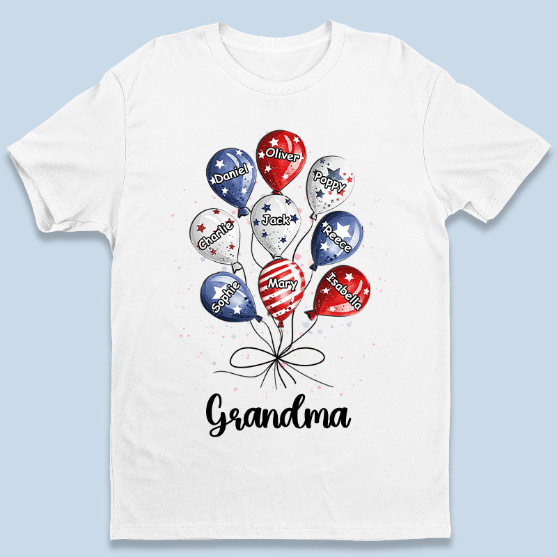 Granny Is My Bestie – Family Personalized Custom Unisex Patriotic T-Shirt, Hoodie, Sweatshirt – Independence Day, 4Th Of July, Birthday Gift For Grandma