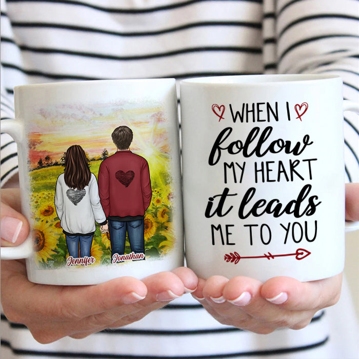 When I Follow My Heart It Leads Me To You – Gift For Couples, Personalized Mug