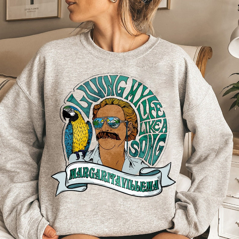 Jimmy Buffett Memorial Shirt, Margaritaville Shirt, Sail On Jimmy Buffett T-Shirt, Living My Life Like A Song, R.I.P Jimmy Buffett 1946 2023