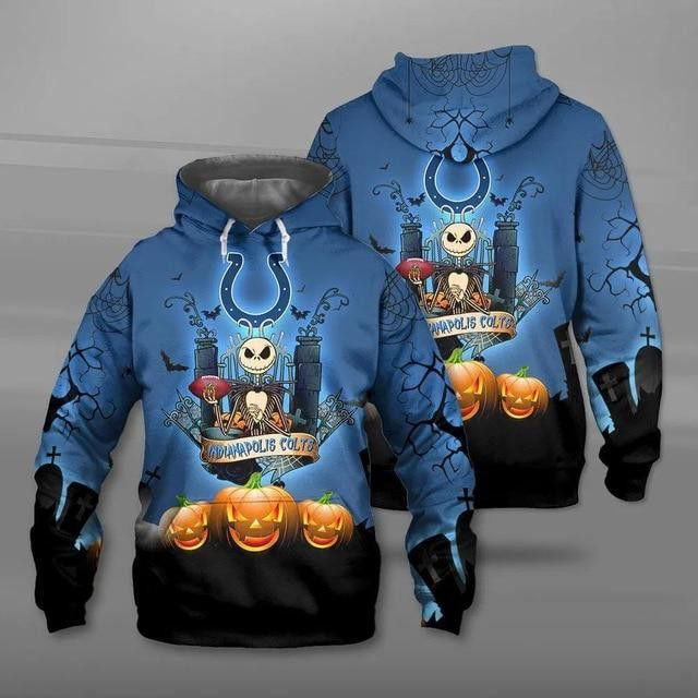 Indianapolis Colts Halloween 88 Unisex 3D Hoodie Gift For Fans