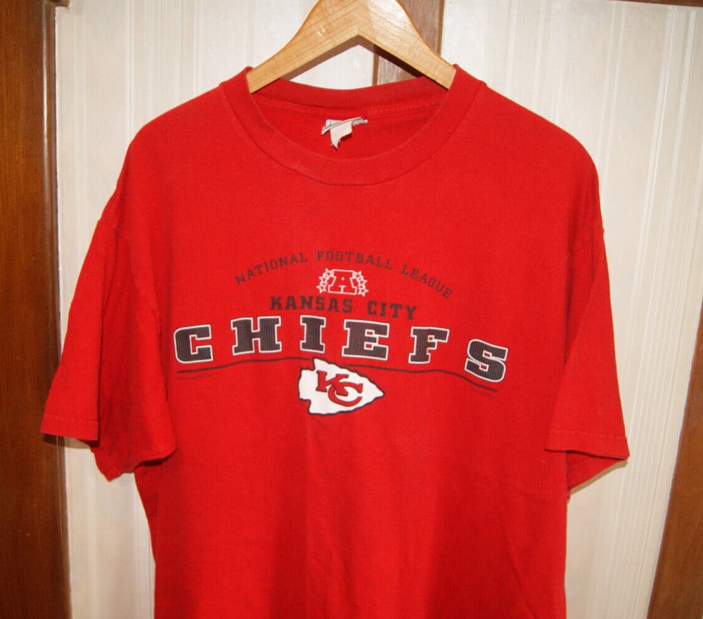 Vintage 90S Kansas City Chiefs Lee Sport T Shirt Spell Out