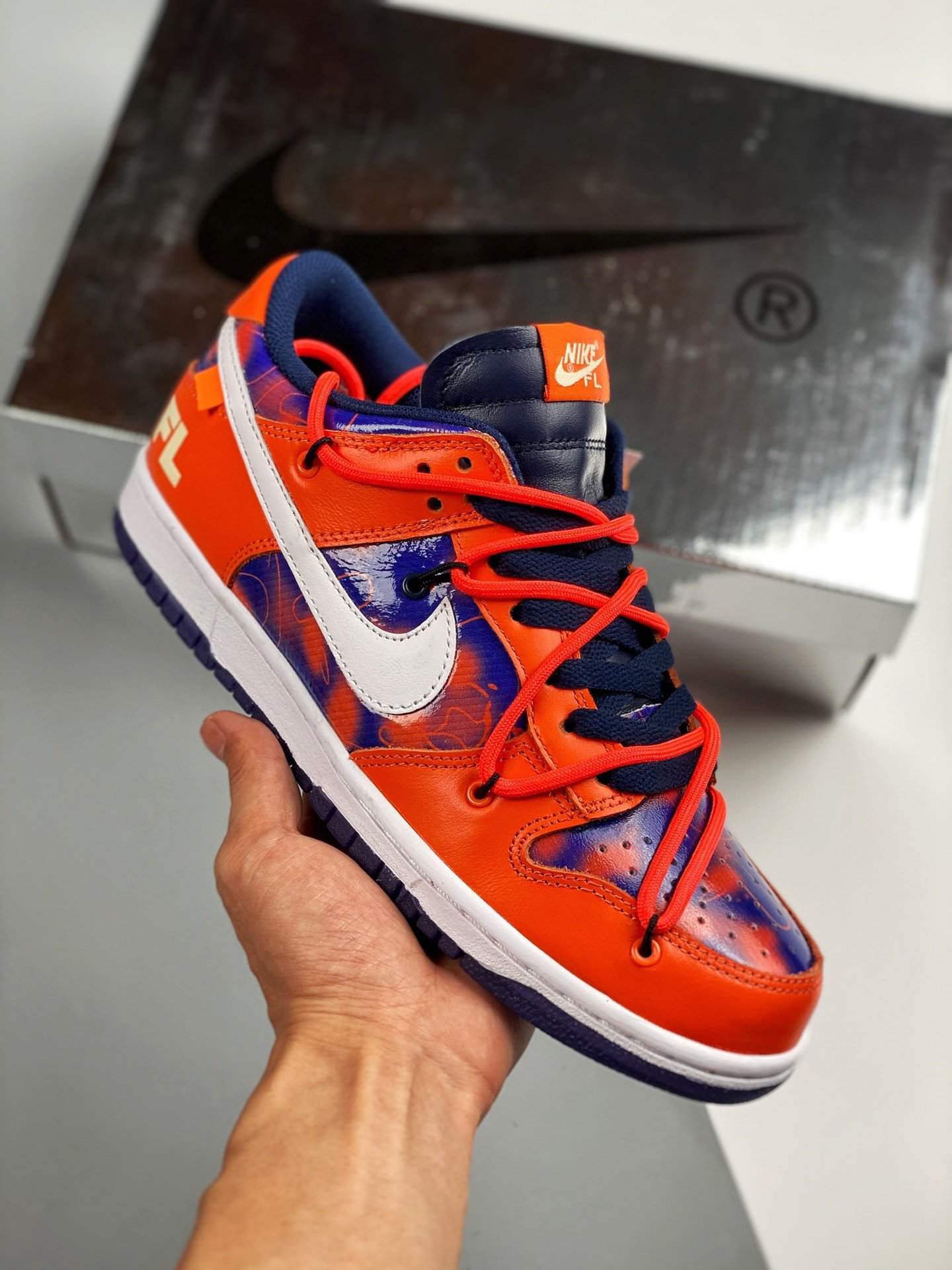 Futura x Off-White x Nike SB Dunk Low Orange Blue 5340926