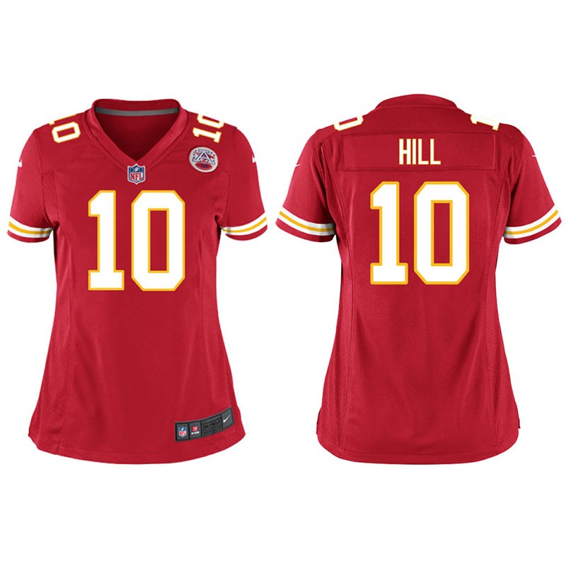 Women’S Kansas City Chiefs #10 Tyreek Hill Red Game Jersey