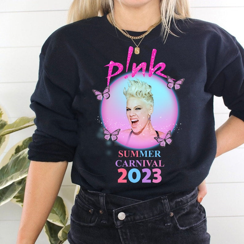 Pink Summer Carnival 2023 The Comfort Colors Shirt, Trustfall Album Tee, Pink Singer Tour