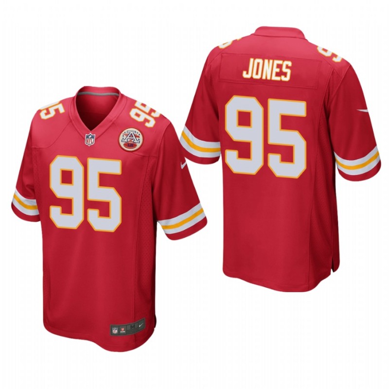 Kansas City Chiefs Chris Jones #95 Red Game Jersey – All Stitched, Embroidery