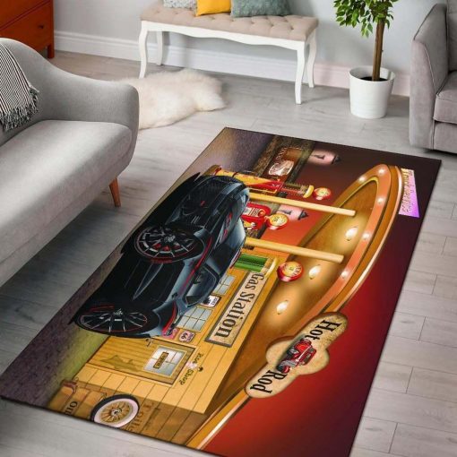 2017 Camaro Ss Gas Station Area Rug Living Room Rug Home Decor Carpets