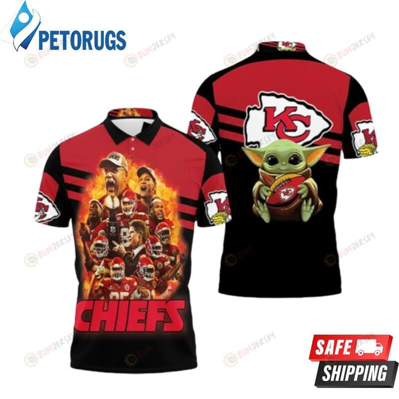 Master Yoda Kansas City Chiefs Logo Afc West Champions Division Super Bowl 2021 Printed Polo Shirt