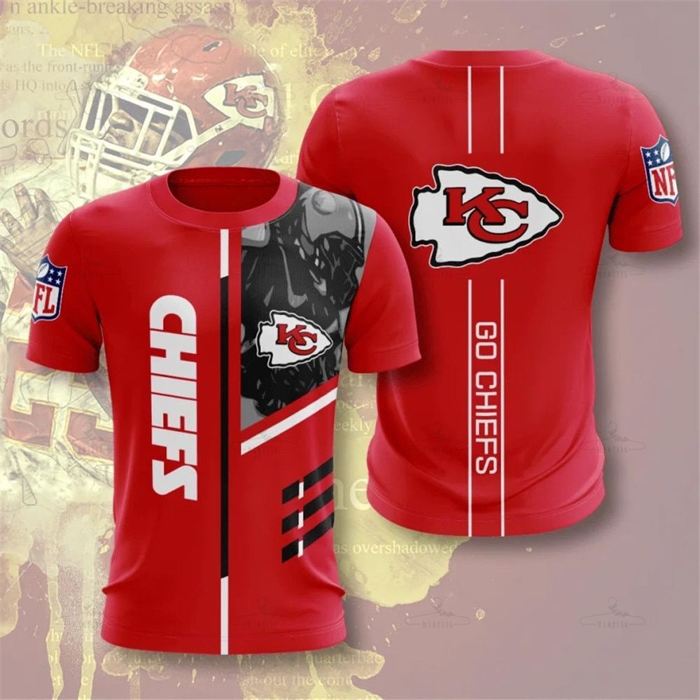 Kansas City Chiefs T-Shirt 3D Performance Short Sleeve