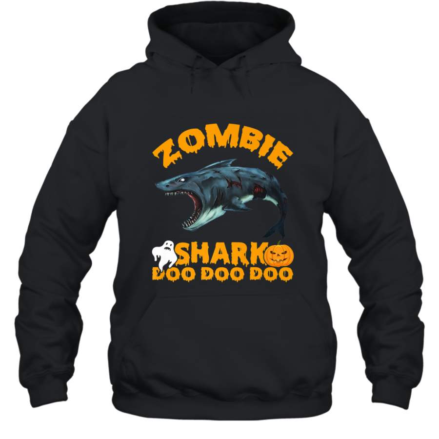 Zombie Shark Doo Doo Doo Halloween Shake Costume Lover Gifts Hooded Sweatshirt