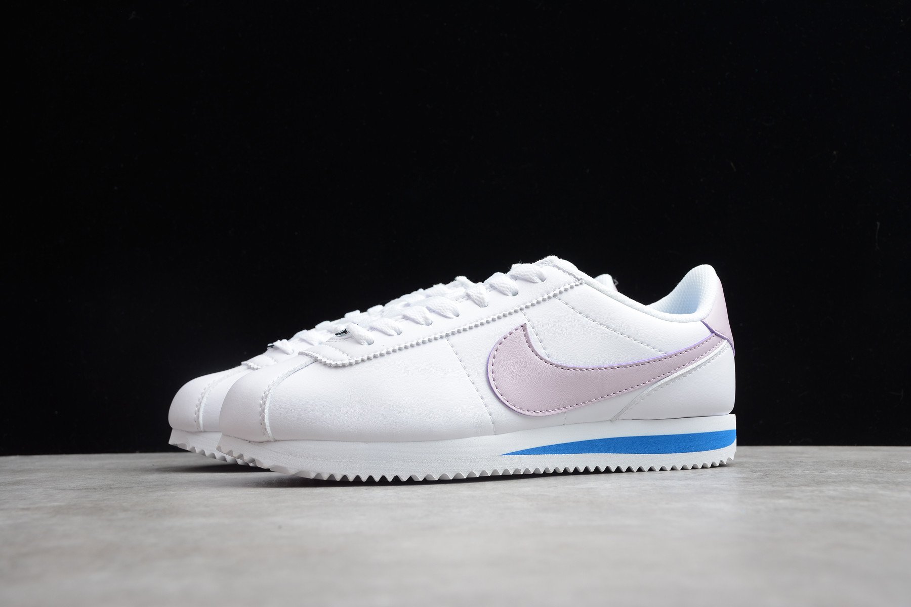 Nike Classic Cortez Basic SL GS White Iced Lilac Women Shoes Sneakers SNK111725185