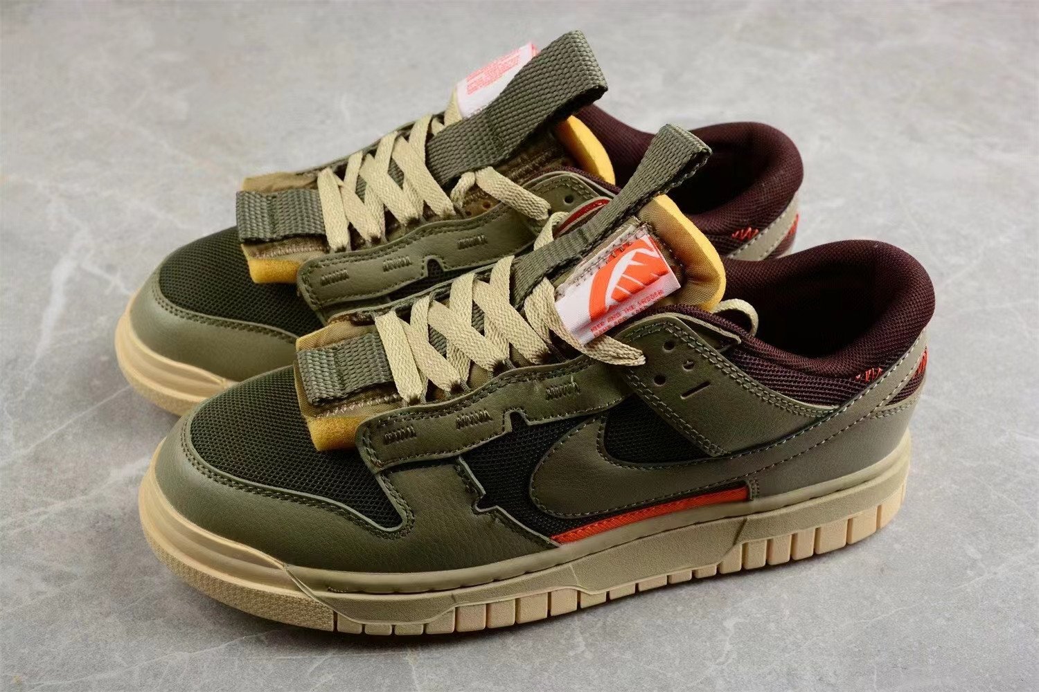 Nike Air Dunk Jumbo Olive Shoes Sneakers SNK889877811