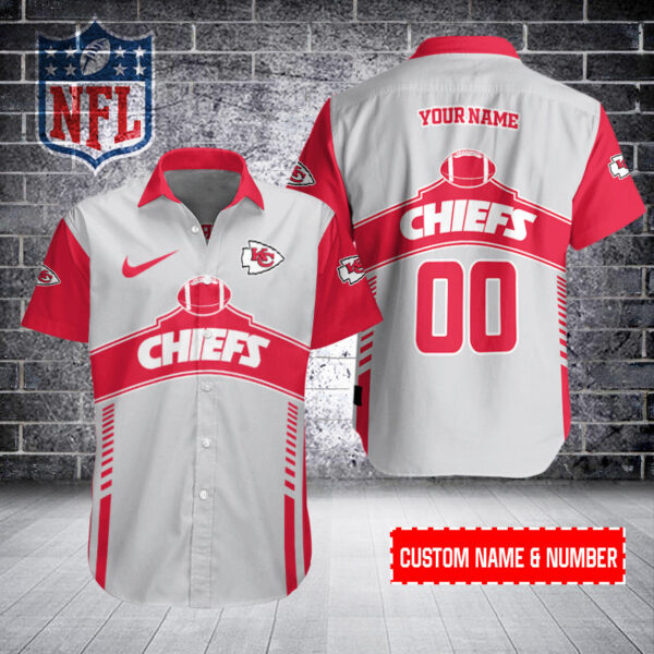 Kansas City Chiefs Personalized Button Shirt Bb533