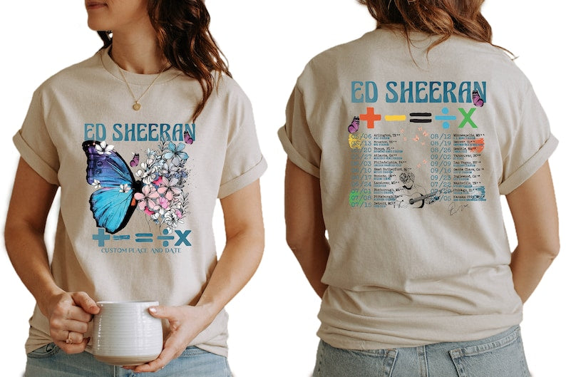 2 Sides Custom Mathematics Tour Shirt , Butterfly Tshirt, Butterfly Equals Tour Shirts, The Mathematics World Tour Shirt, 2023 Tour, 2 Sides