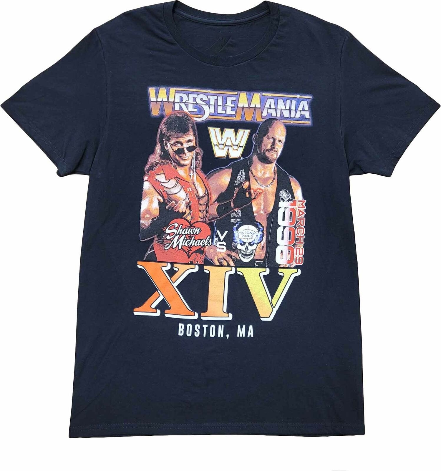 WrestleMania XIV 1998 Black Retro Vintage Wrestler T-Shirt