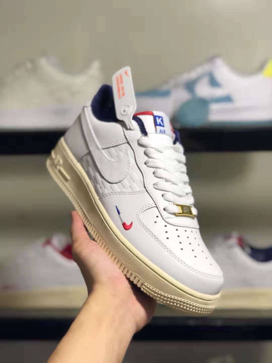 Kith x Nike Air Force 1 Low ‘France’ Shoes Sneakers SNK456355426