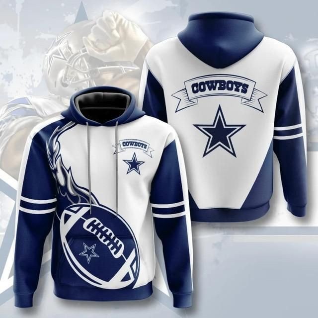 Dallas Cowboys Flame Ball 51 Unisex 3D Hoodie Gift For Fans