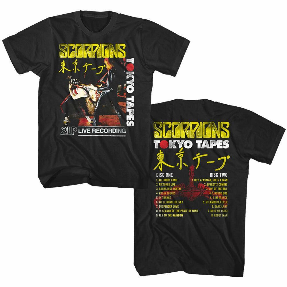 Vintage Scorpions Tokyo Tapes CD Cover Men’s T Shirt Japan Rock Band Album Live Concert Shirt Reprint