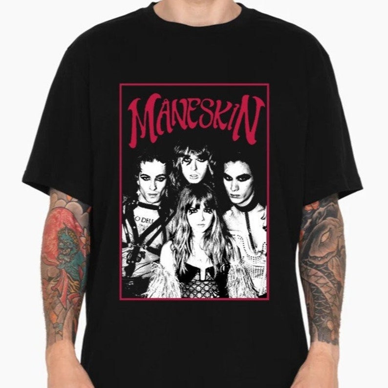 Maneskin Band Shirt, Maneskin Rush World Tour Shirt, 2023 Music Tour Merch, Gift For Fan