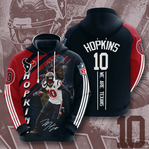 Houston Texans Deandre Hopkins 89 Unisex 3D Hoodie Gift For Fans