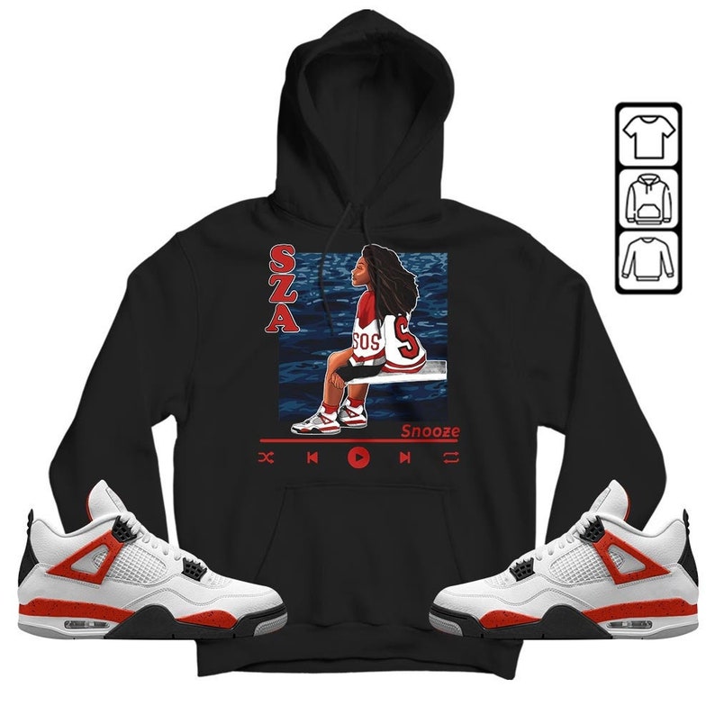 Sza Sos Vintage Unisex Shirt To Match Sneaker Red Cement 4S Tee, Jordan 4 Red Cement T-Shirt, Hoodie, Sweatshirt