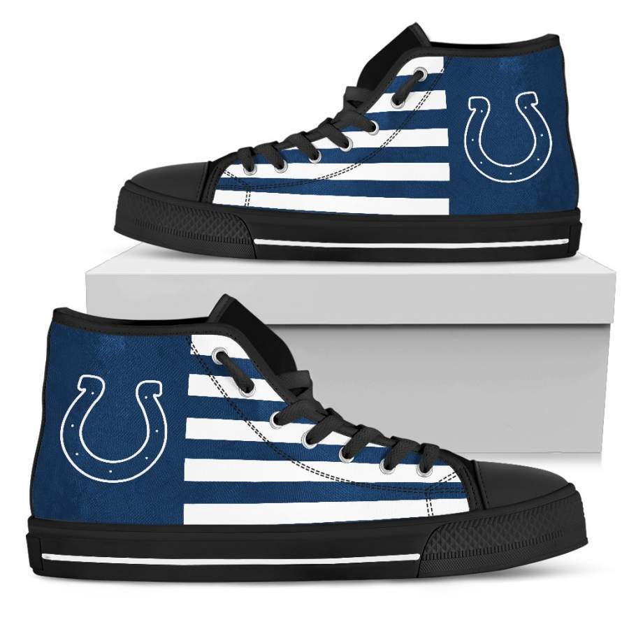 American Flag Indianapolis Colts High Top Shoes