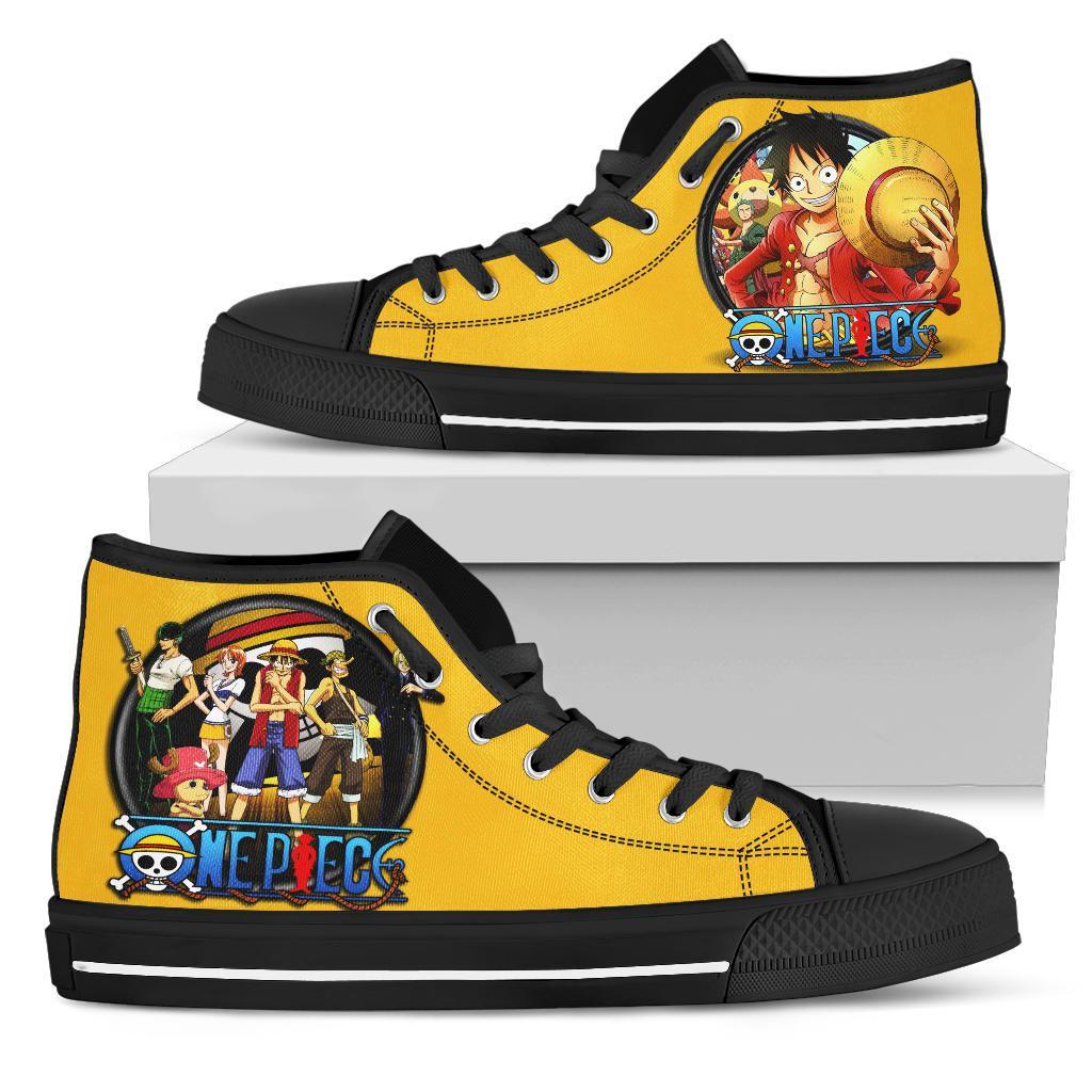 One Piece Hi Top Sneakers Luffy And Pirates Team