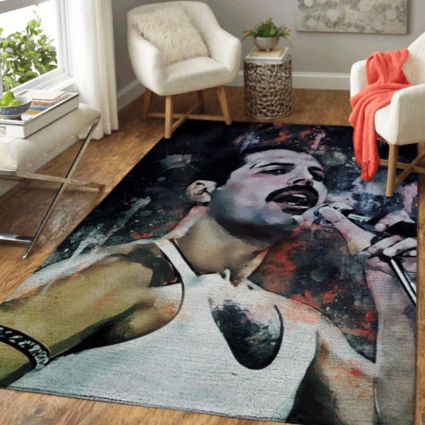 Freddie Mercury – Queen Band Pop Art Area Rug