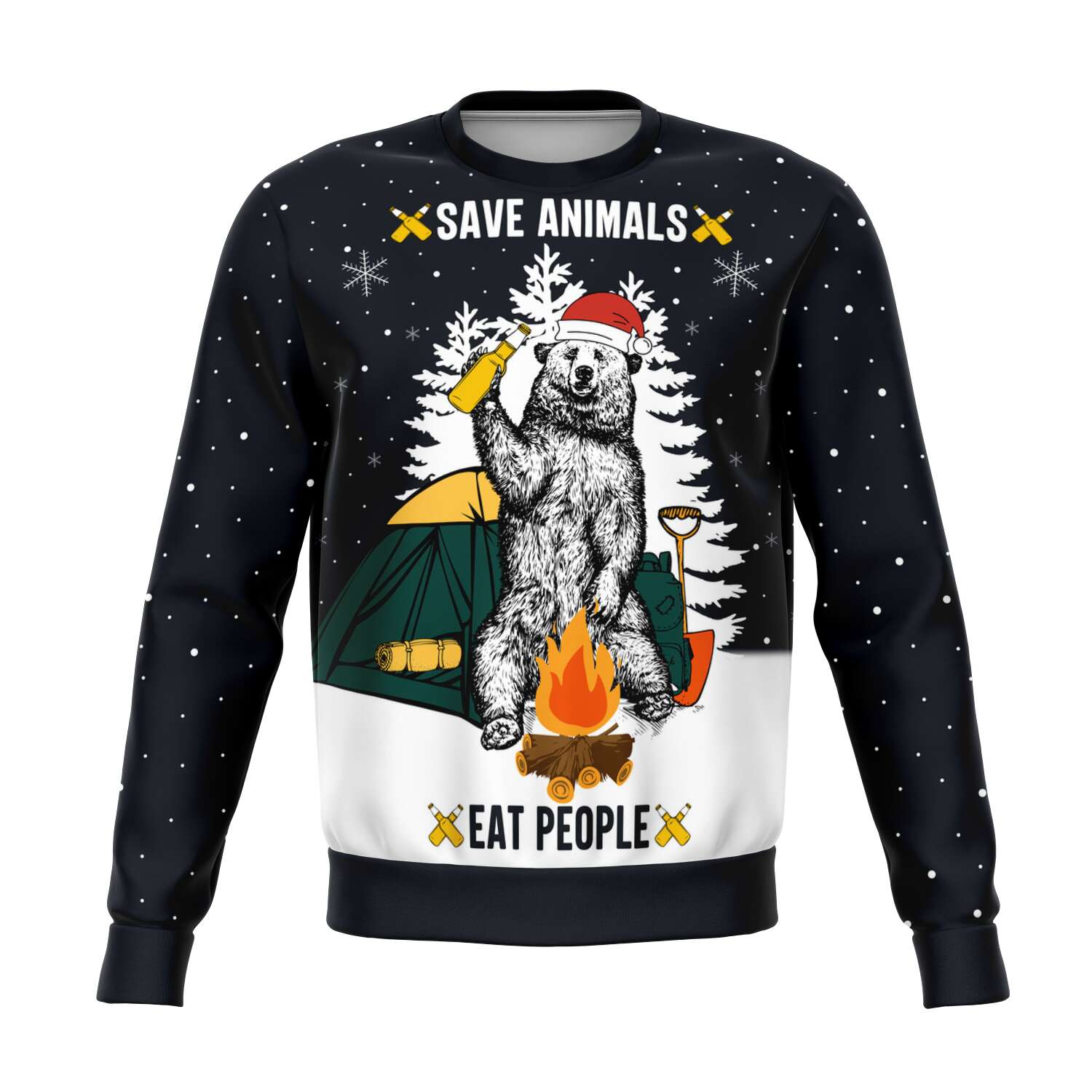 Save Animals Bear Camping Sweatshirt