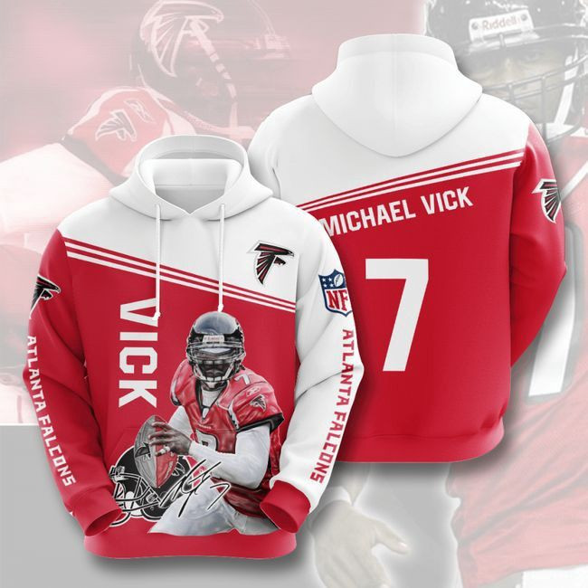 Atlanta Falcons 7 Michael Vick 79 Unisex 3D Hoodie Gift For Fans