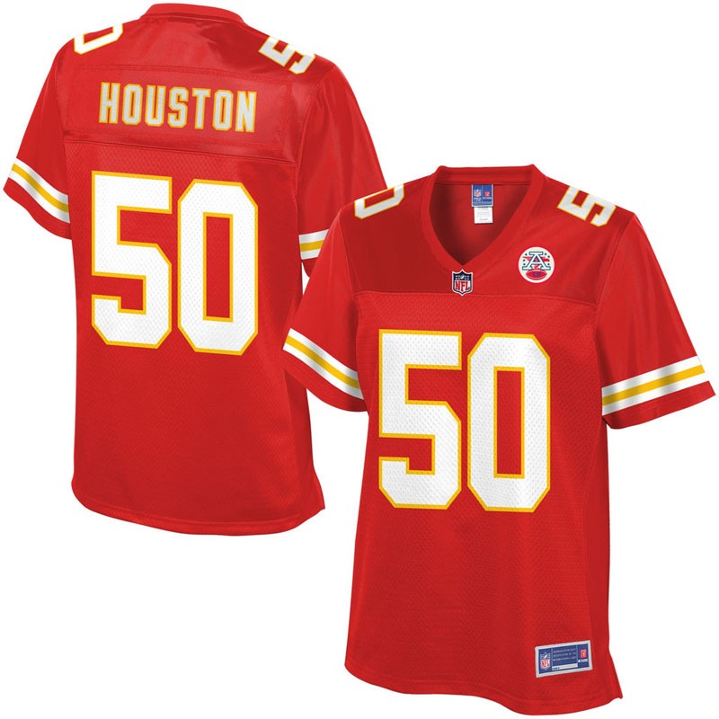 Women Pro Line Justin Houston #50 Kansas City Chiefs Red Jersey