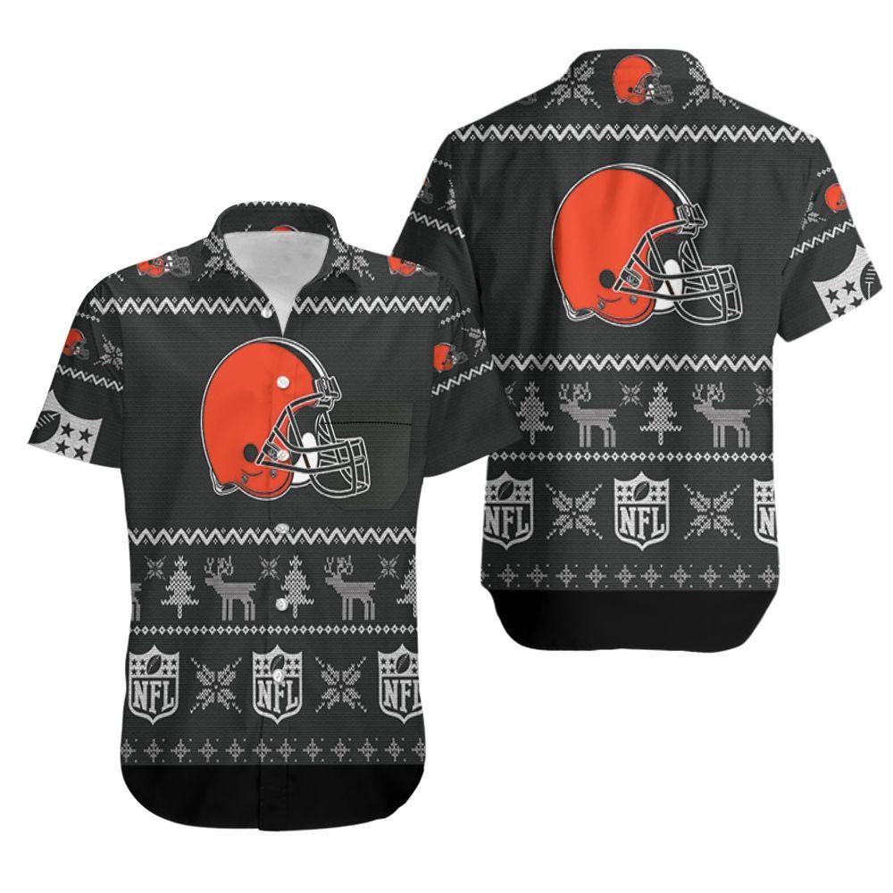 Beach Shirt Cleveland Browns Ugly Sweatshirt Christmas 3D Hawaiian Shirt