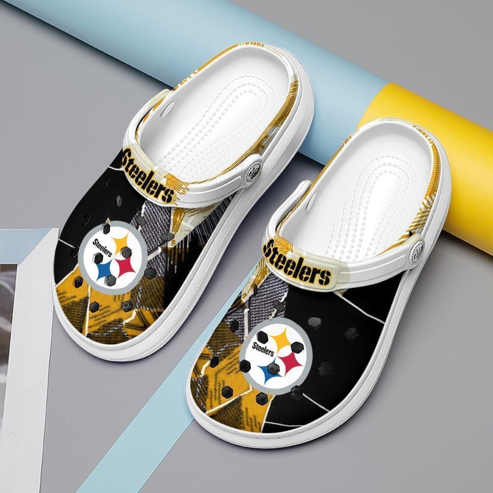 Pittsburgh Steelers Crocs Crocband Clog Comfortable Water Shoes 76